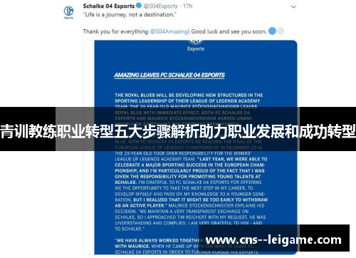 青训教练职业转型五大步骤解析助力职业发展和成功转型